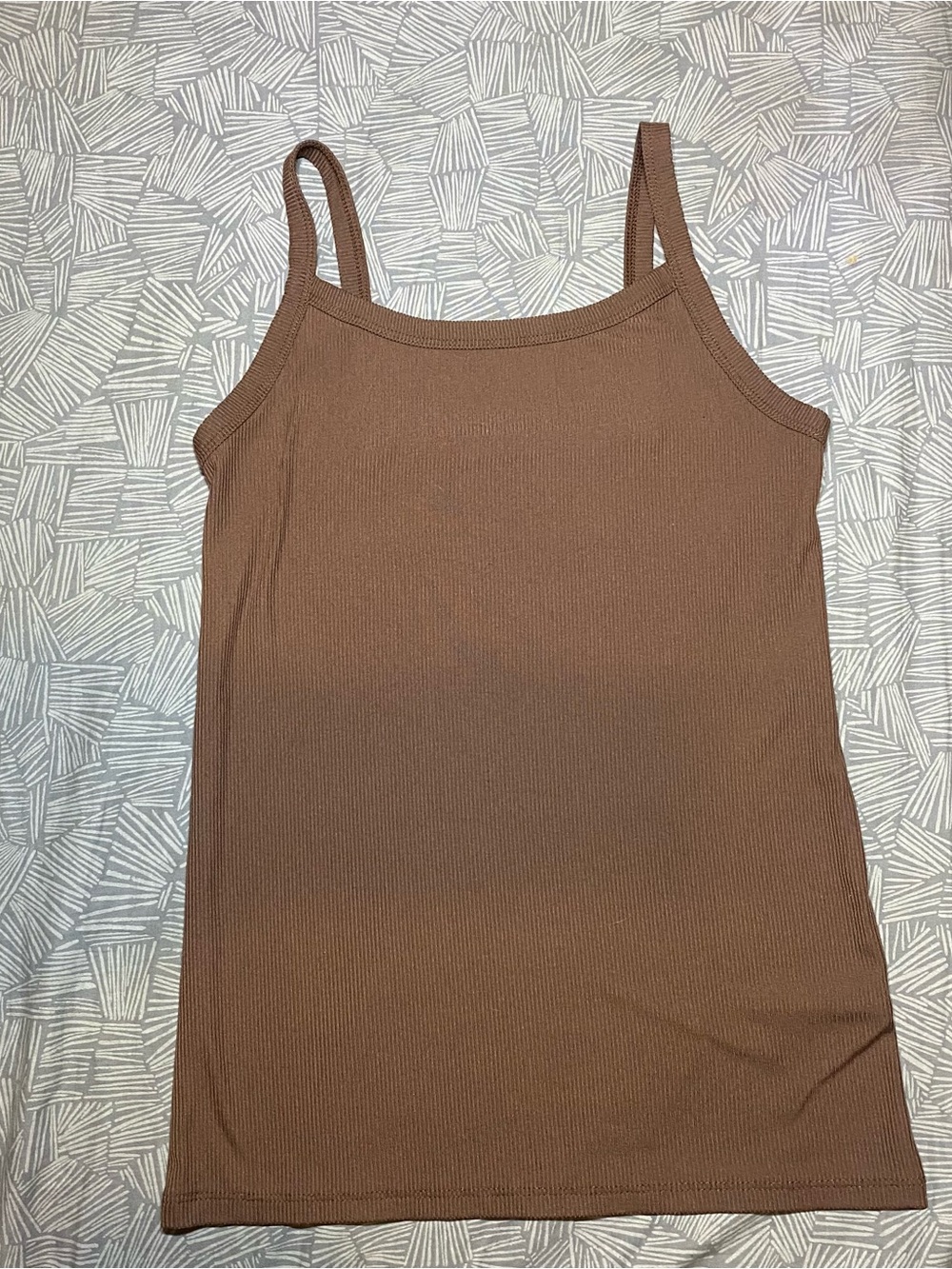 Everyday Ribbed Tank Top - Brown